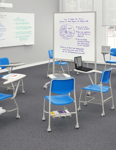 Imagem de sala de aula com móveis Metadil.