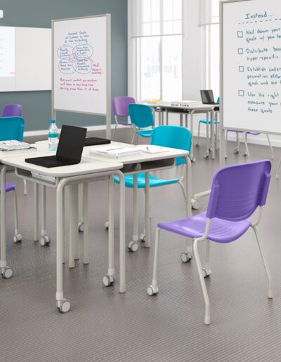 Sala de aula com móveis Metadil